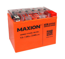 Мото акумулятор MAXION 12V 20Ah 240A R+ YTX20L-BS GEL
