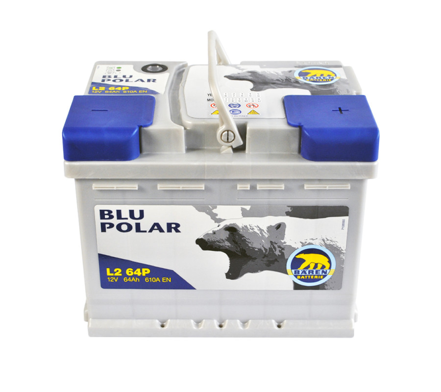 Автомобильный аккумулятор BAREN Blu polar 64Аh 610А R+