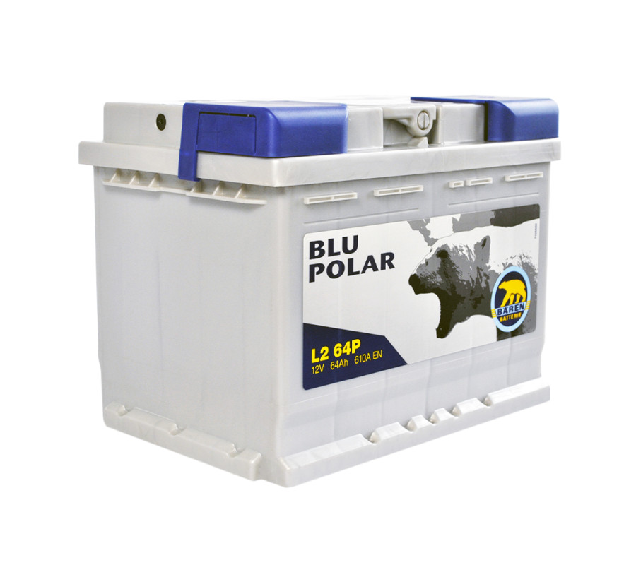 Автомобильный аккумулятор BAREN Blu polar 64Аh 610А R+