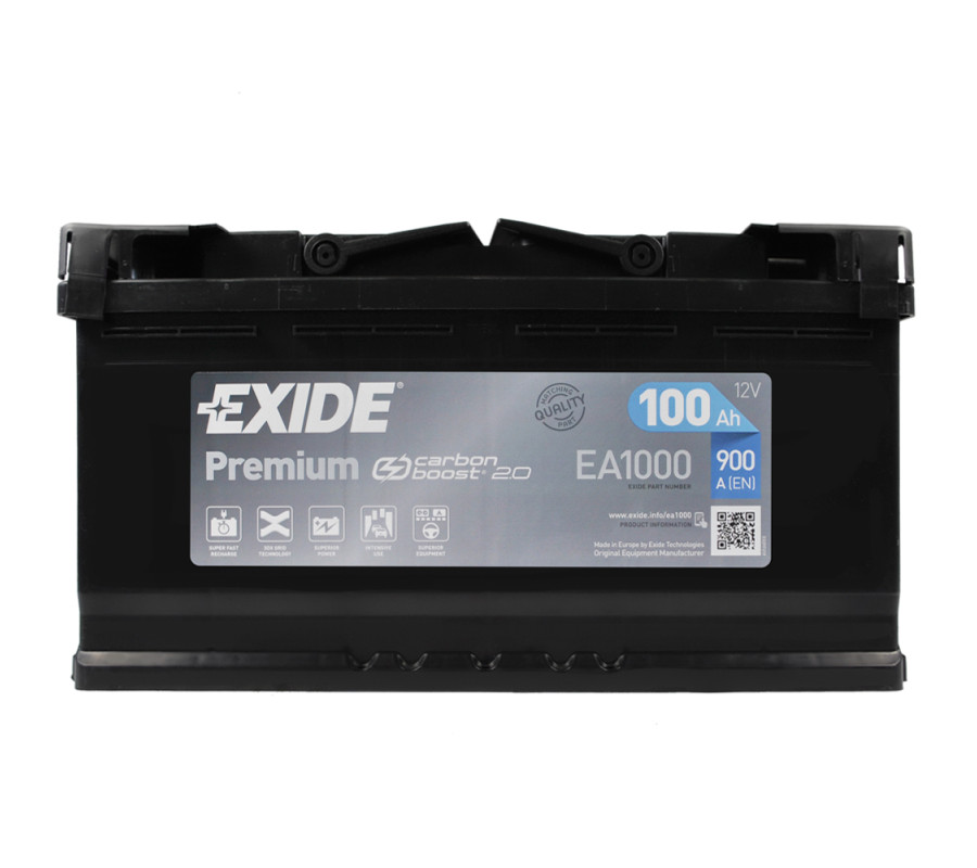 Автомобильный аккумулятор Exide Premium 100Ah 900A EA1000