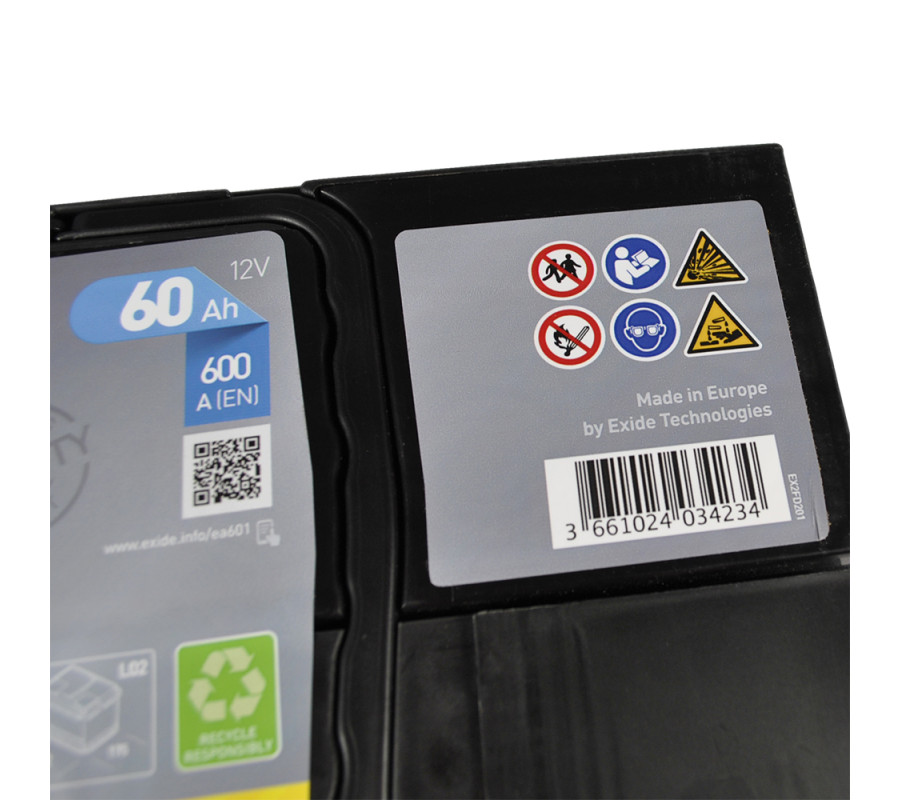 Автомобильный аккумулятор Exide Premium 60Ah 600A EA601