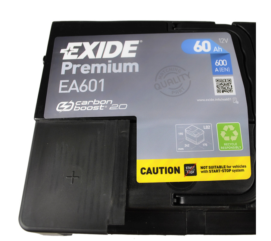Автомобильный аккумулятор Exide Premium 60Ah 600A EA601