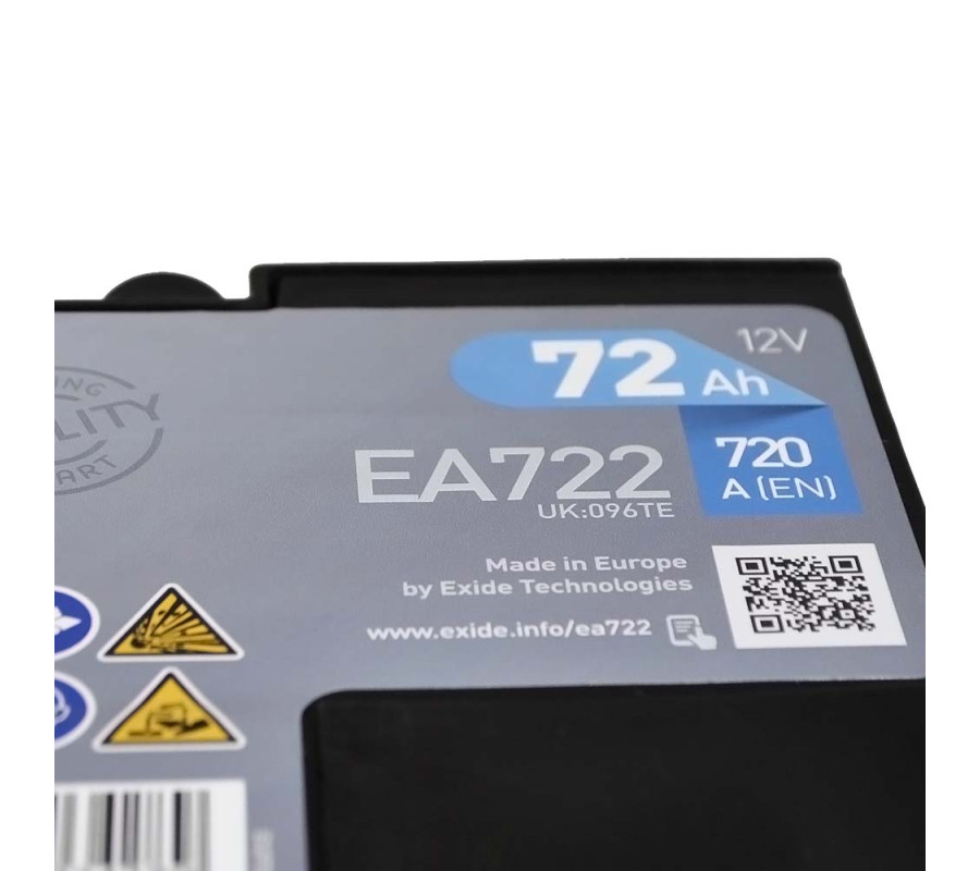 Автомобильный аккумулятор Exide Premium 72Ah 720A EA722