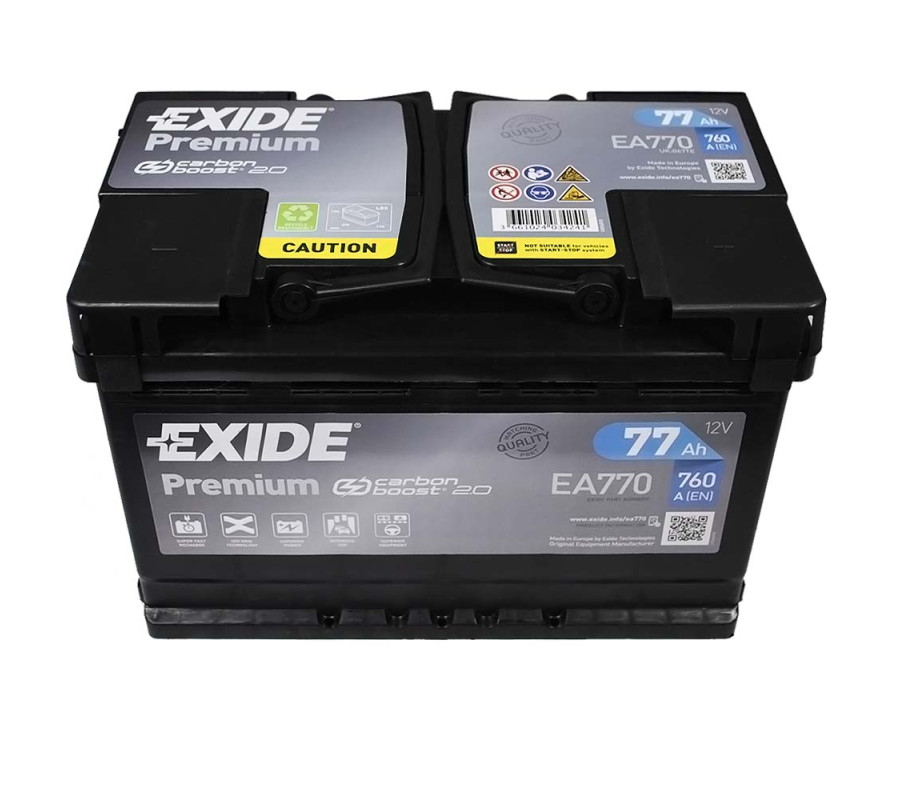 Автомобильный аккумулятор Exide Premium 77Ah 760A EA770