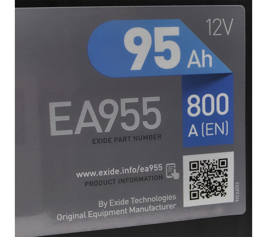 Автомобильный аккумулятор Exide Premium 95Ah 800A EA955