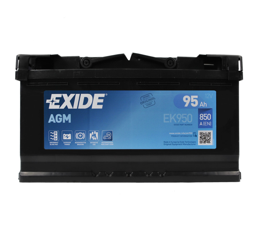 Автомобильный аккумулятор Exide 95Ah 850 A Start Stop AGM EK950