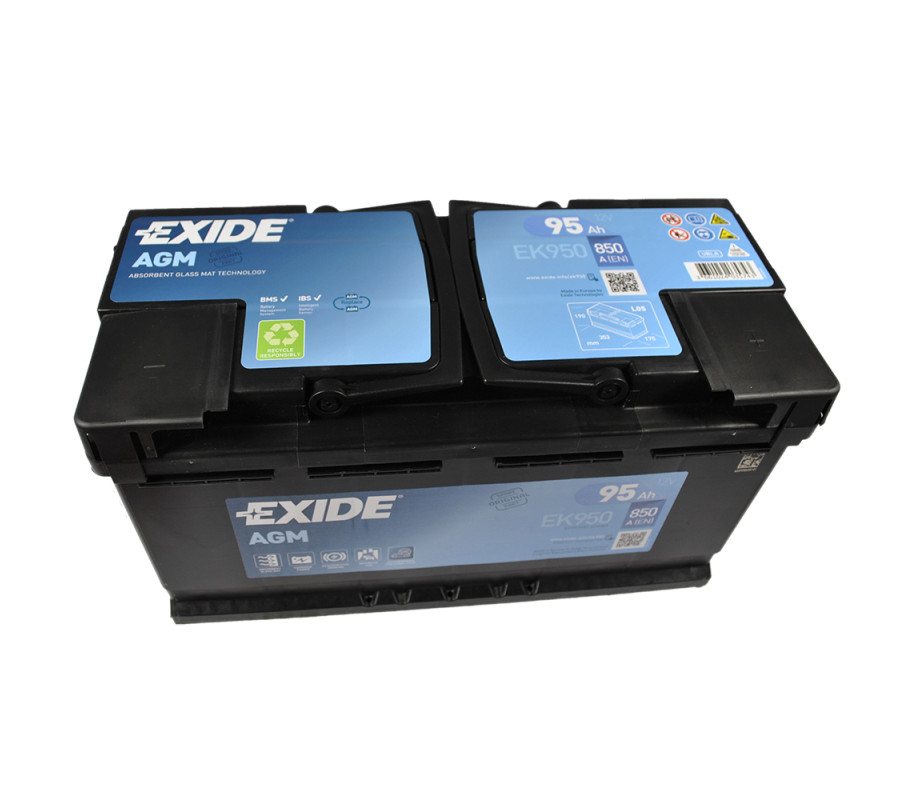Автомобильный аккумулятор Exide 95Ah 850 A Start Stop AGM EK950