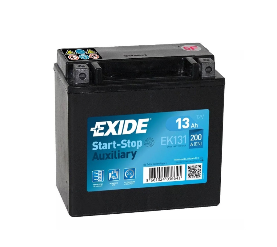 Автомобильный аккумулятор EXIDE Start-Stop Auxiliary 13Аh 200А EK131