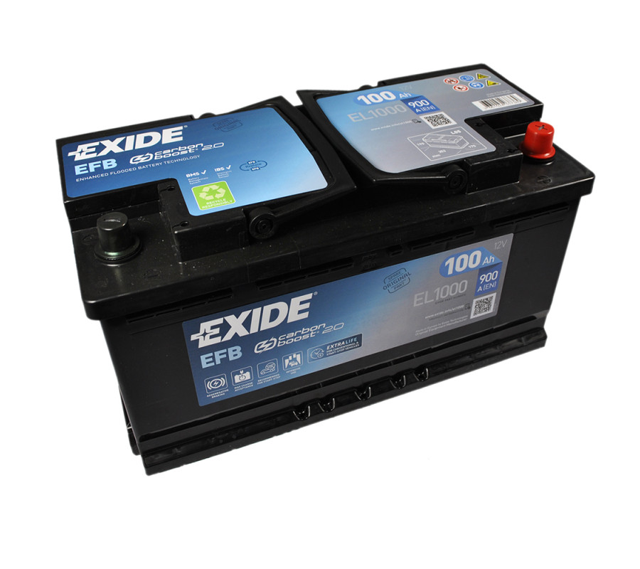 Автомобильный аккумулятор Exide 100Ah 900A Start Stop EFB EL1000