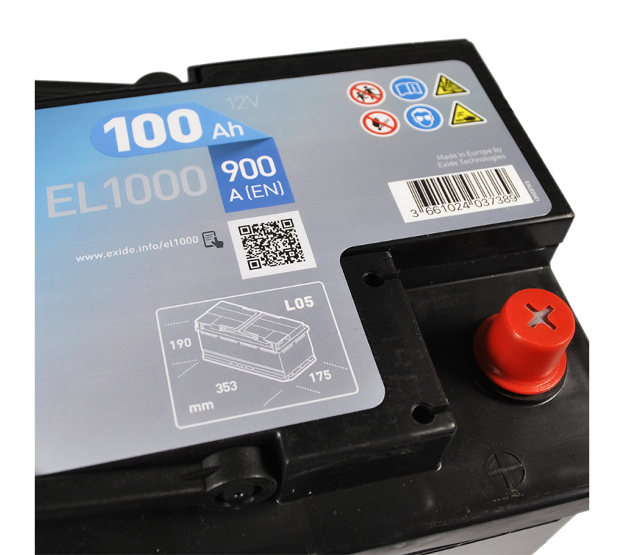 Автомобильный аккумулятор Exide 100Ah 900A Start Stop EFB EL1000