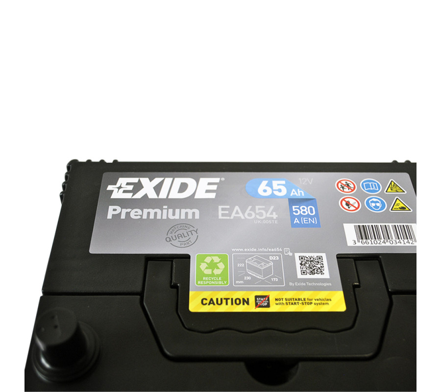 Автомобильный аккумулятор Exide Premium 65Ah 580A EA654