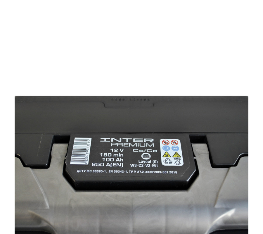 Автомобильный аккумулятор WESTA INTER Premium 100Ah 850A R+