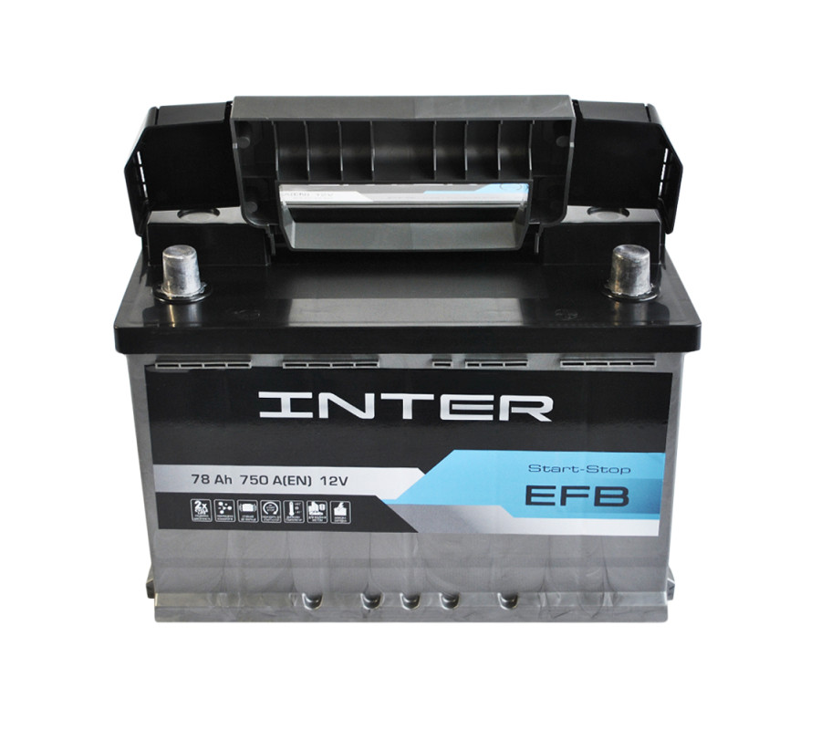 Автомобильный аккумулятор WESTA INTER EFB 78Ah 750A R+
