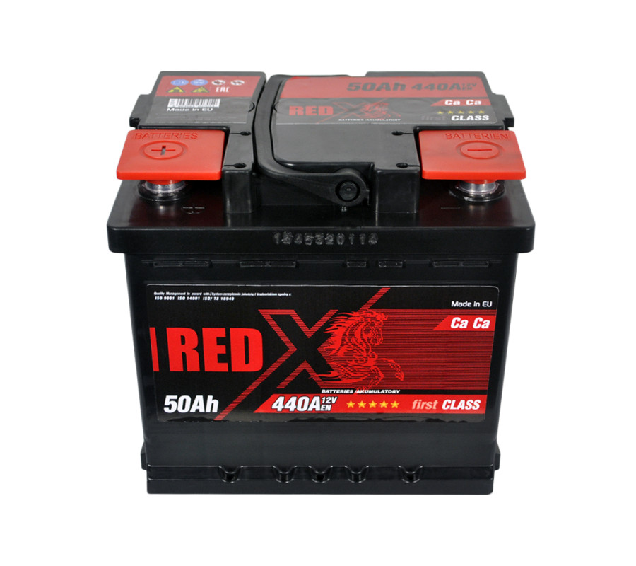 Автомобильный аккумулятор RED X 50Ah 440A L+