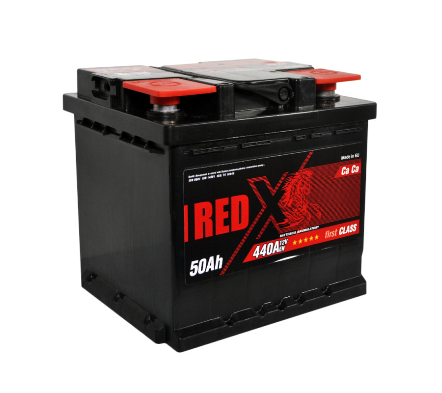 Автомобильный аккумулятор RED X 50Ah 440A L+