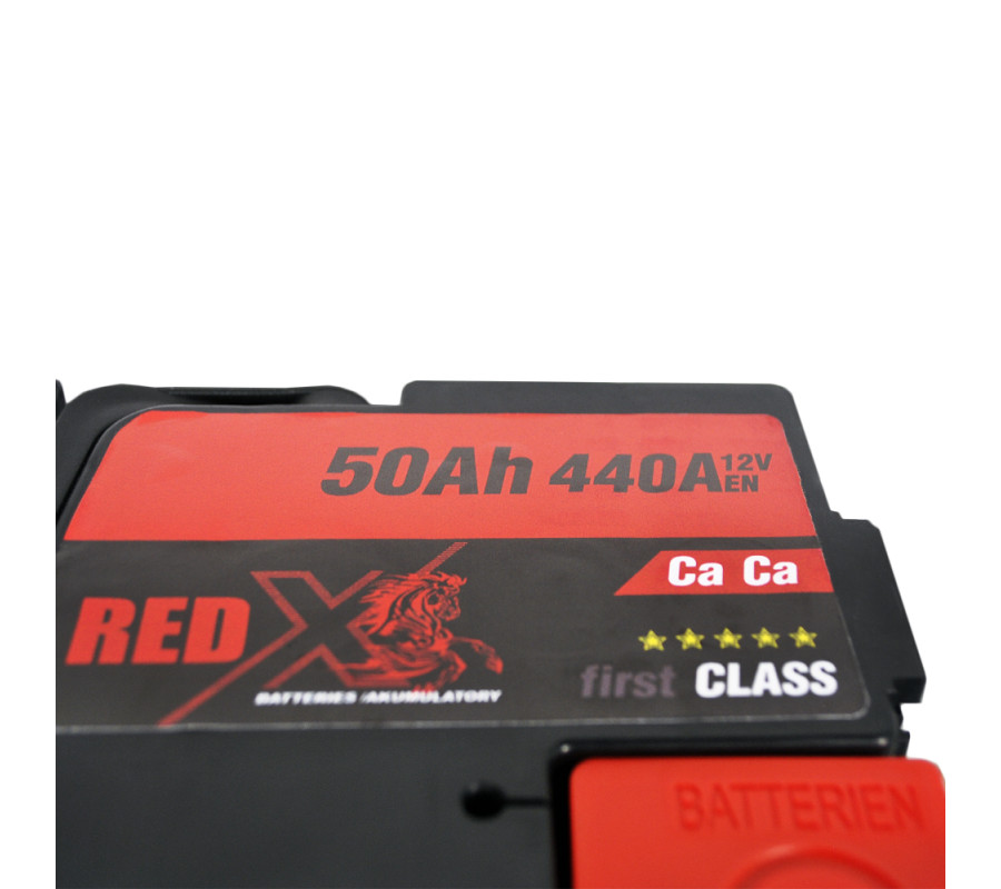 Автомобильный аккумулятор RED X 50Ah 440A L+