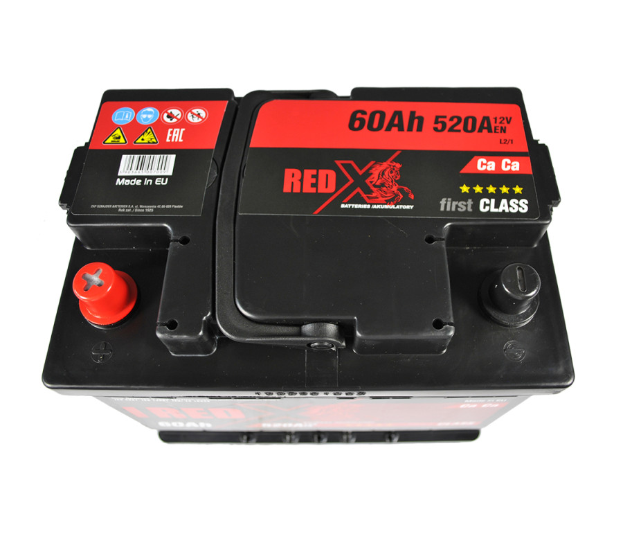 Автомобильный аккумулятор RED X 60Ah 520A L+