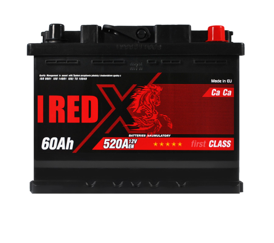 Автомобильный аккумулятор RED X 60Ah 520A R+