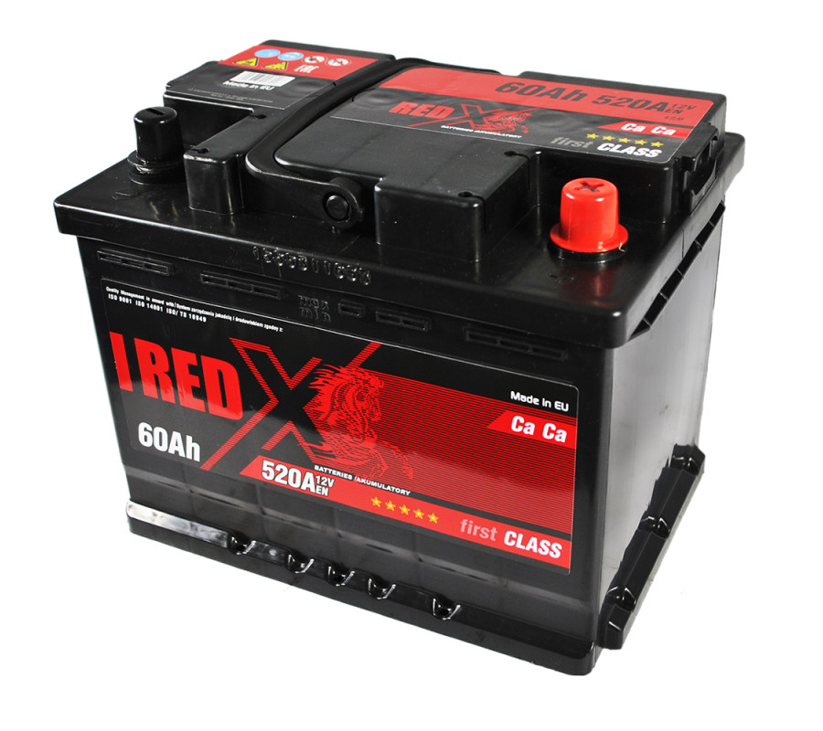 Автомобильный аккумулятор RED X 60Ah 520A R+
