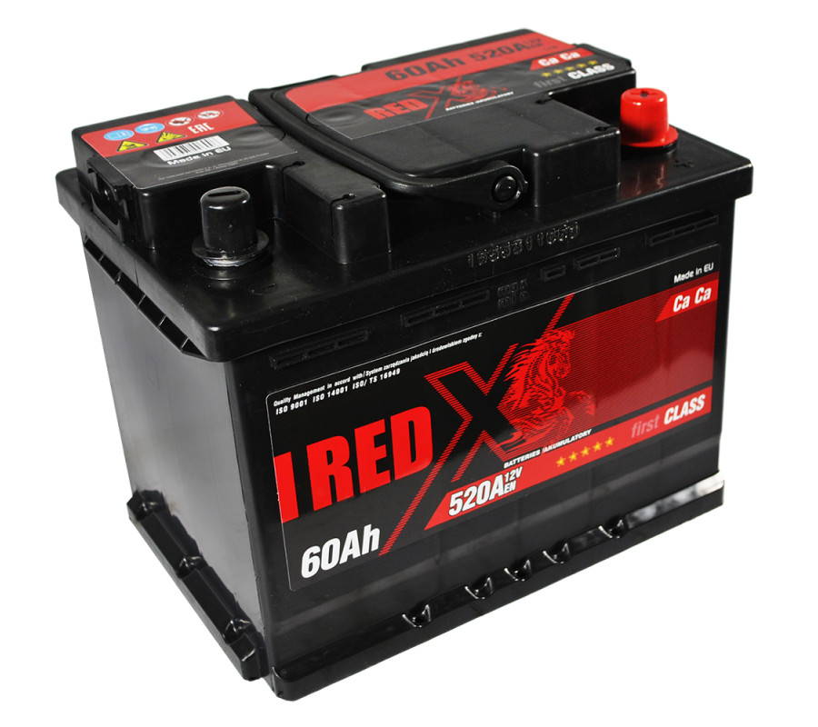 Автомобильный аккумулятор RED X 60Ah 520A R+