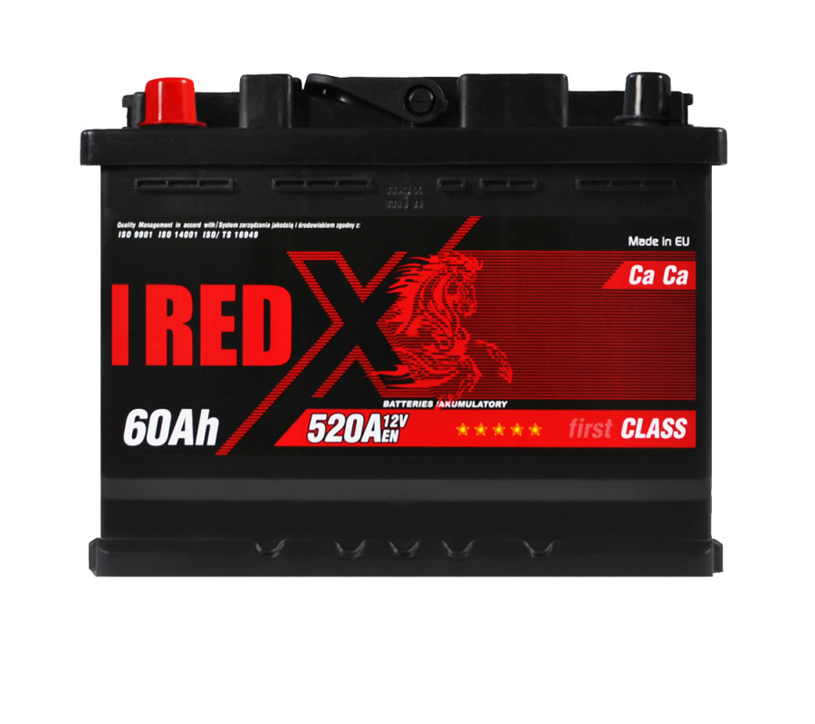 Автомобильный аккумулятор RED X 60Ah 520A L+