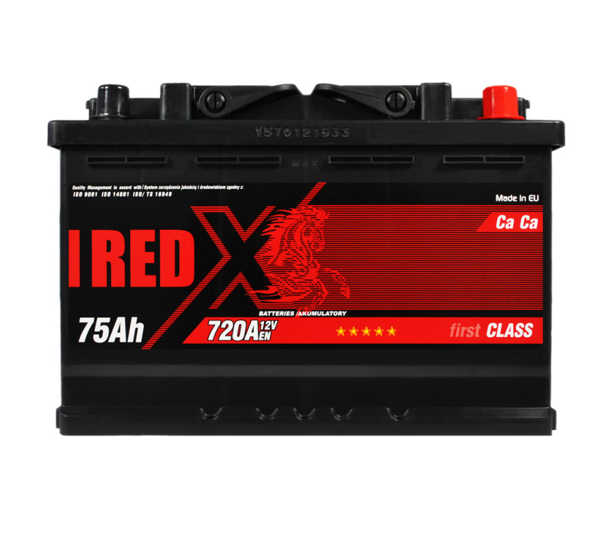 Автомобильный аккумулятор RED X 75Ah 720A R+