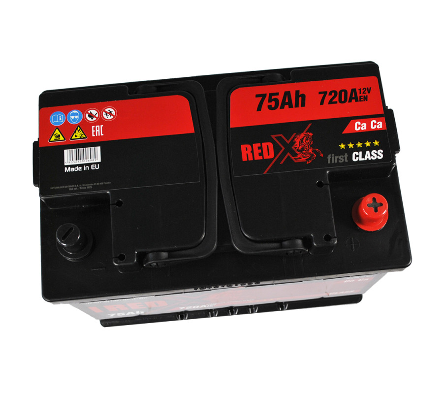 Автомобильный аккумулятор RED X 75Ah 720A R+
