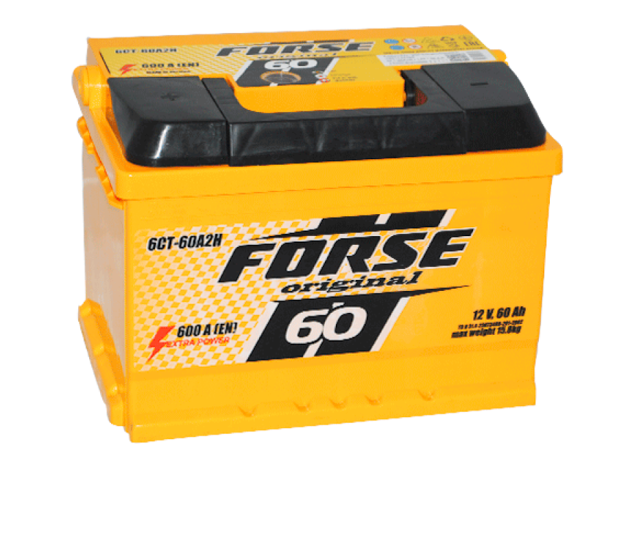 Автомобильный аккумулятор FORSE 60Ah 600A L+