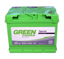Автомобильный аккумулятор GREEN POWER 60Ah 540A R+