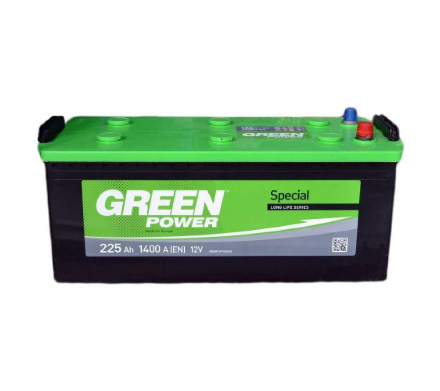 Автомобильный аккумулятор GREEN POWER 225Ah 1400A R+