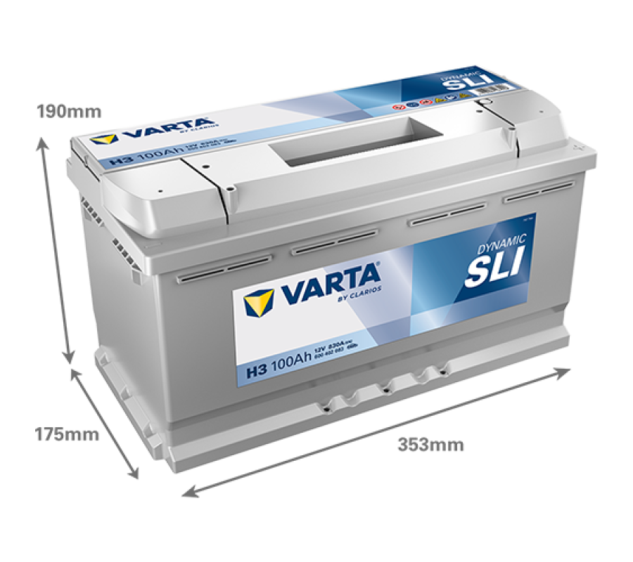 Автомобильный аккумулятор Varta  Silver Dynamic 100Ач 830А H3