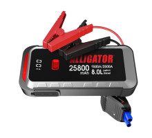 Пусковий пристрій Alligator Jump Starter 1500A/2500A 25800mAh зі Smart-клемами