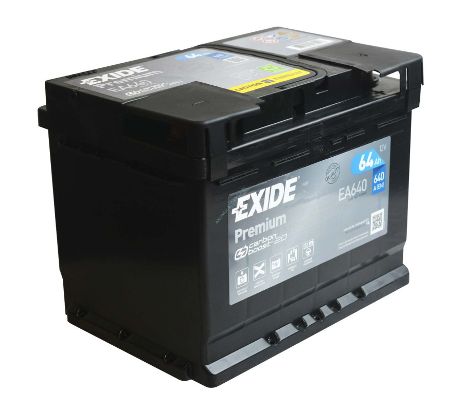 Автомобильный аккумулятор Exide Premium 64Ah 640A EA640